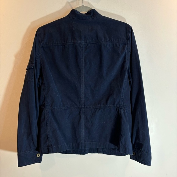 LAUREN NAVY SUPPLY Company Sz L Canvas Jacket 100% Cotton Snap Buttons Pockets - Picture 8 of 11